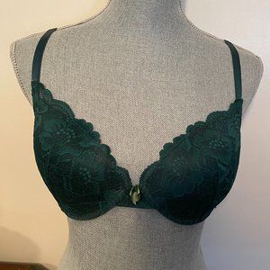 BLUSH Padded Green Bra 36C
